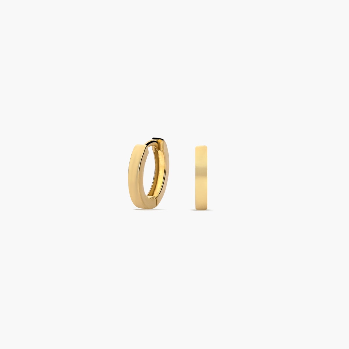 Pendientes de aro macizo de oro 18K 10 mm