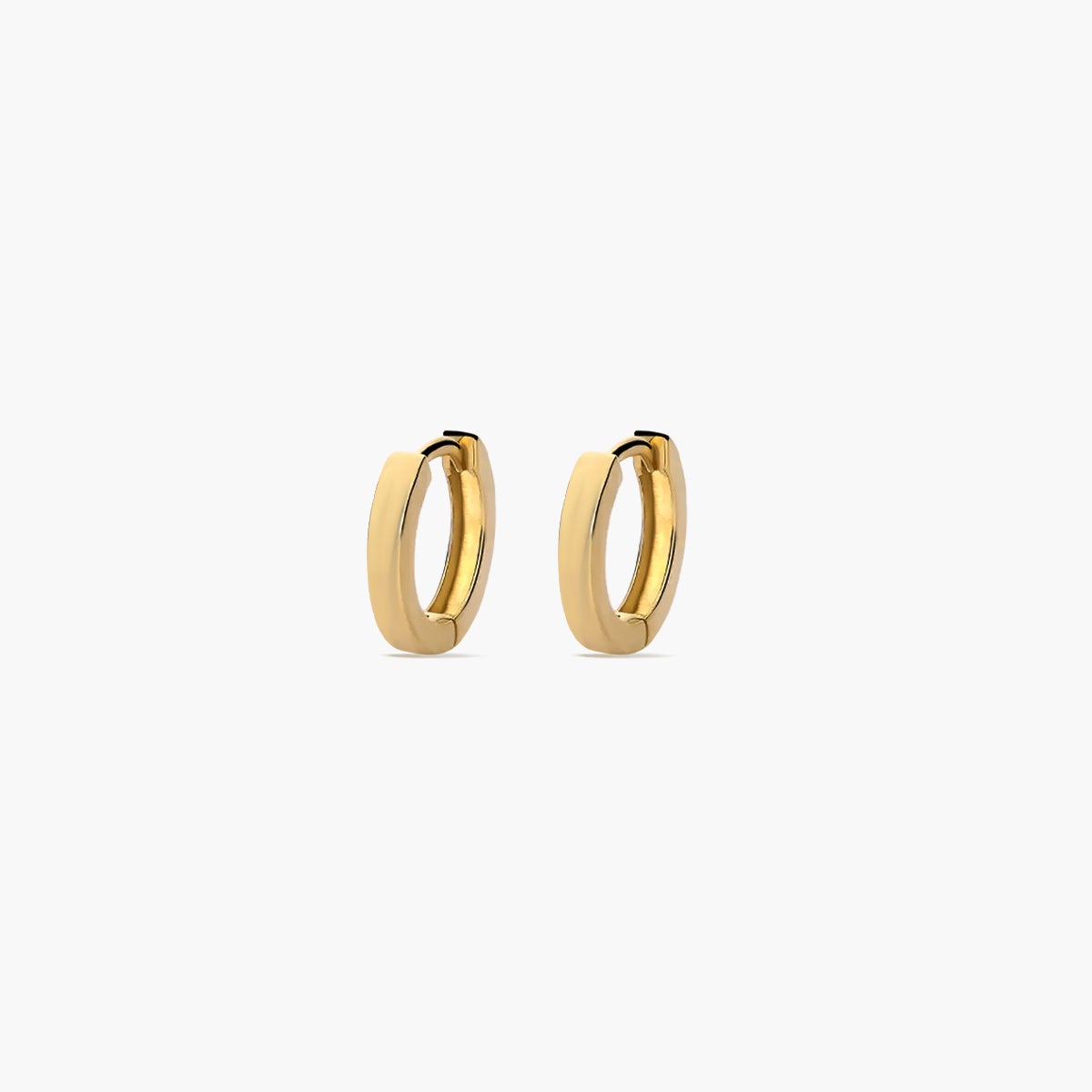 Pendientes de aro macizo de oro 18K 10 mm