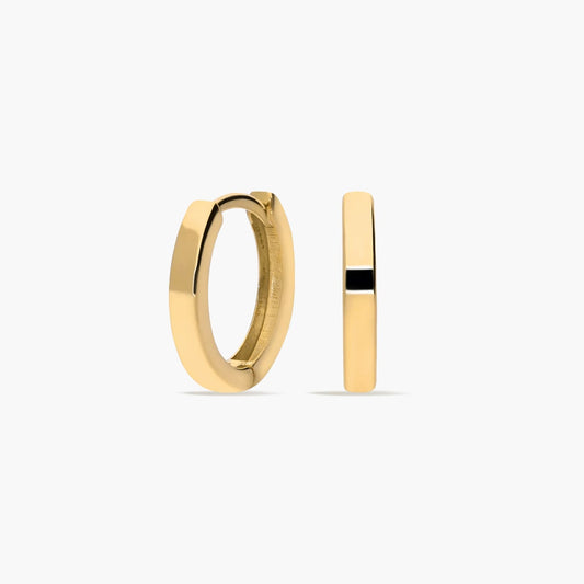 Pendientes de aro macizo de oro 18K 12 mm