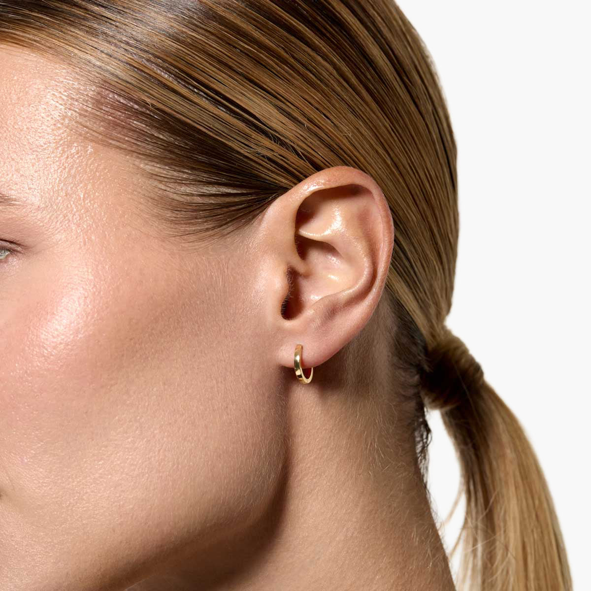 Pendientes de aro macizo de oro 18K 12 mm
