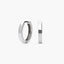 Pendientes de aro macizo de oro blanco 18K 12 mm