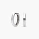 Pendientes de aro macizo de oro blanco 18K 12 mm