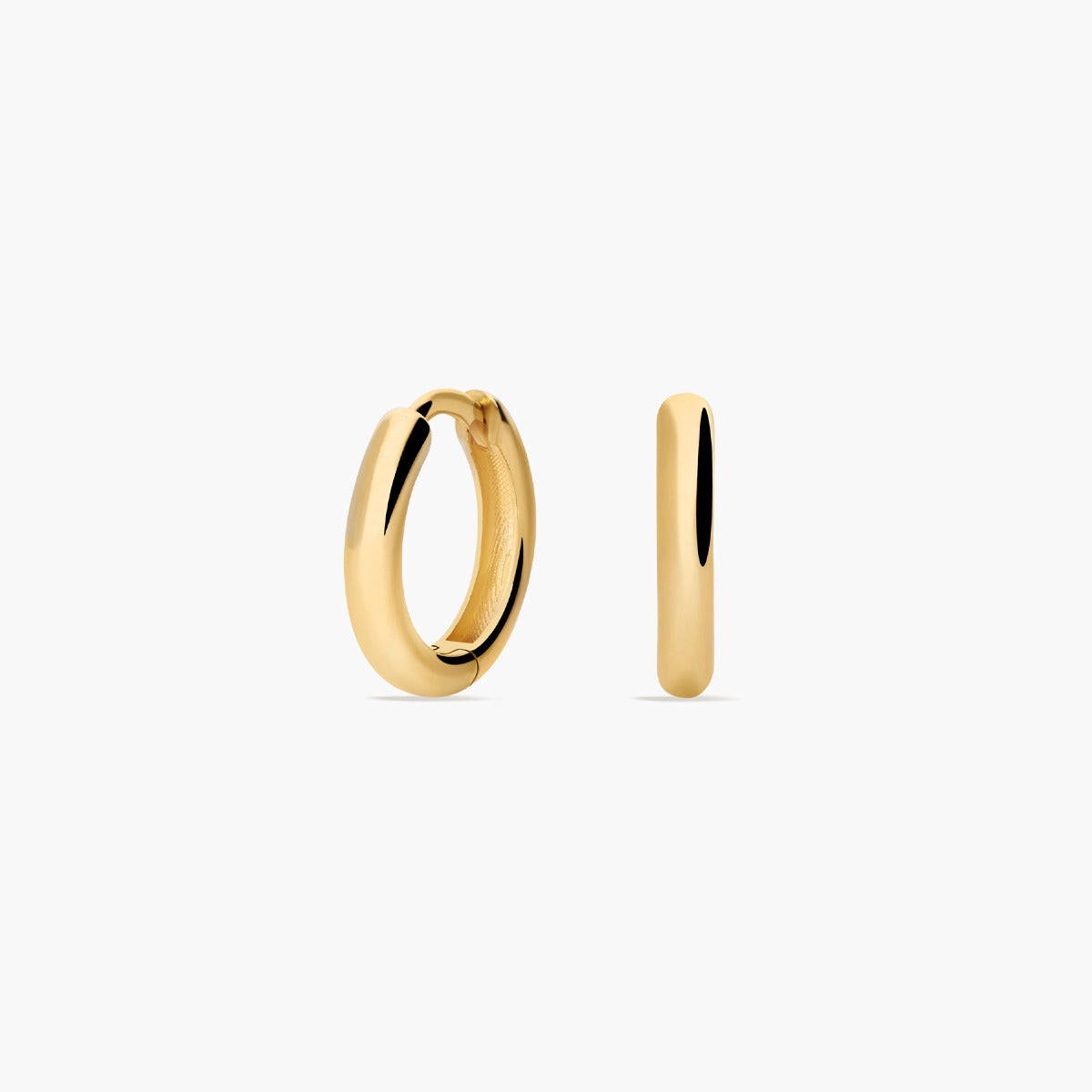 Pendientes de aro de oro 18K 10 mm