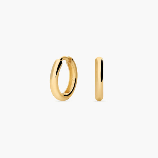 Pendientes de aro de oro 18K 10 mm