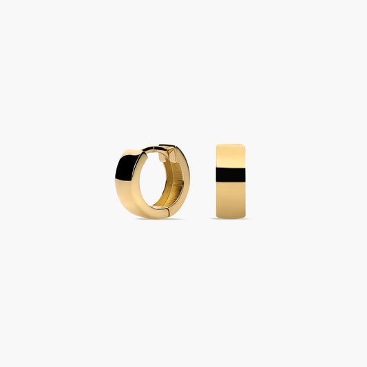 Pendientes de aro macizo de oro 18K 11 mm