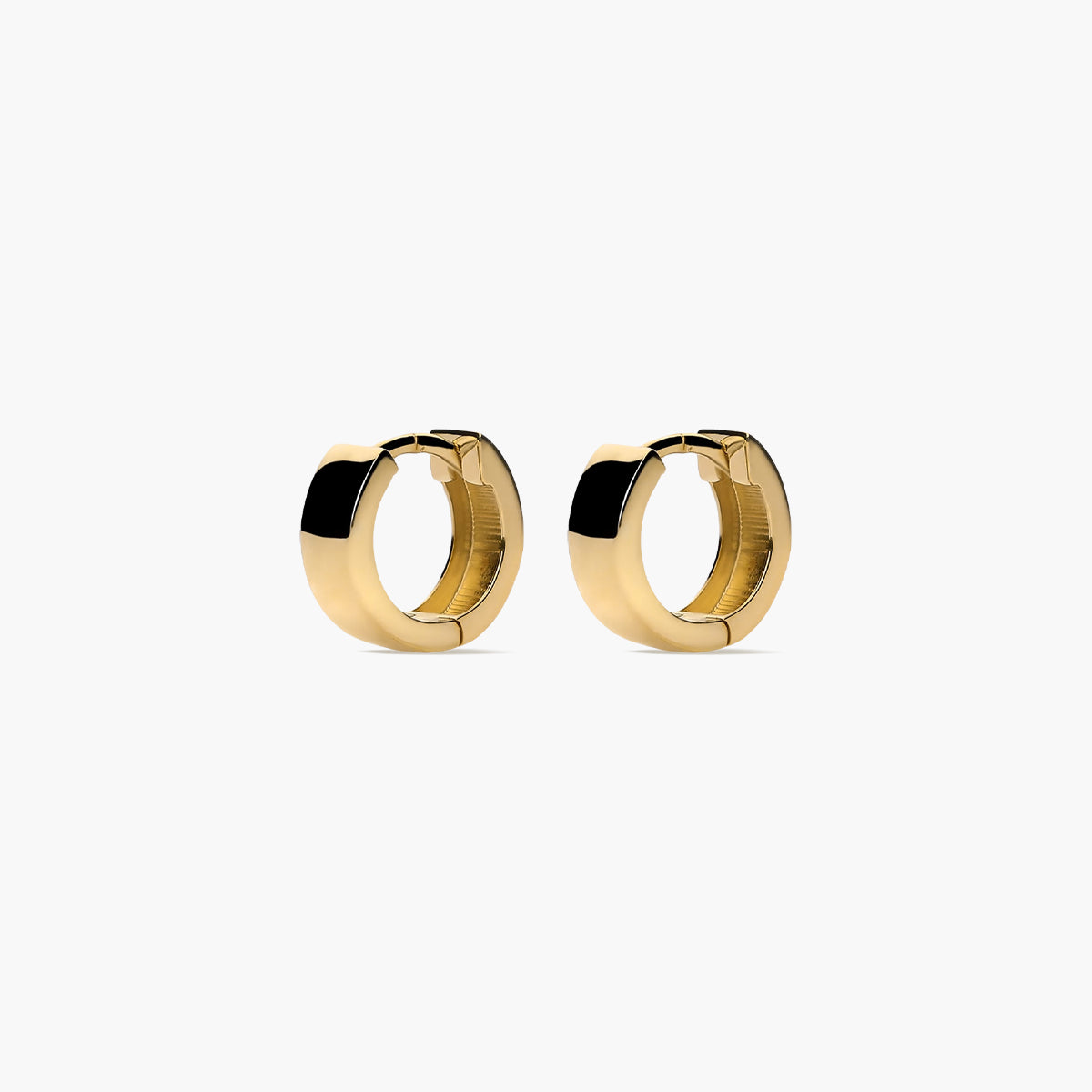 Pendientes de aro macizo de oro 18K 11 mm