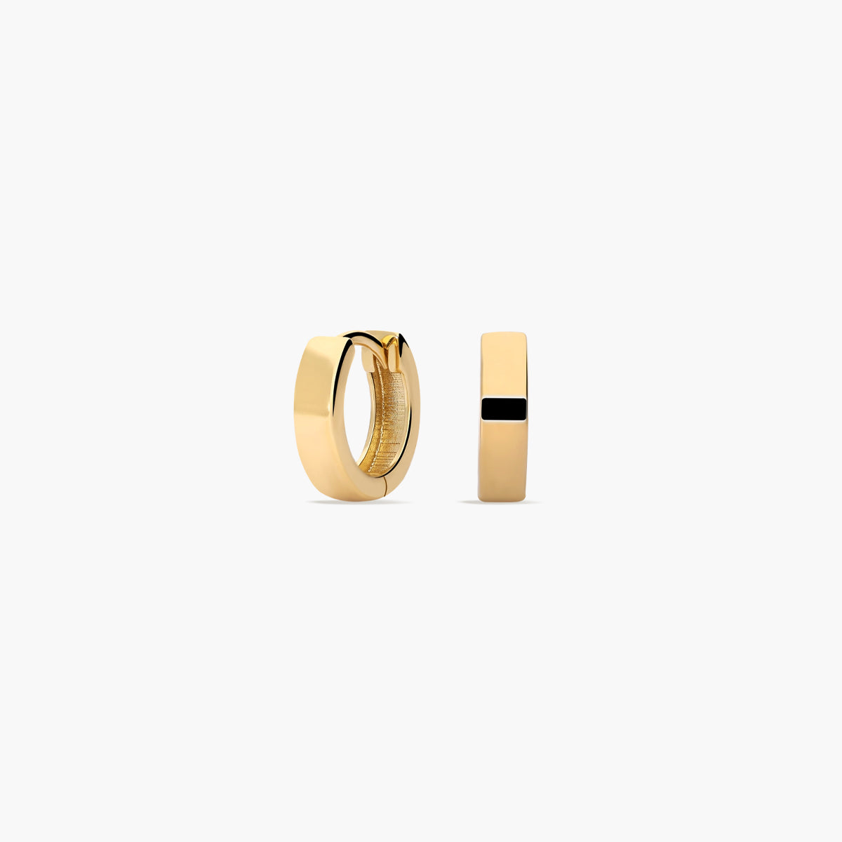 Pendientes de aro macizo de oro 18K 10 mm
