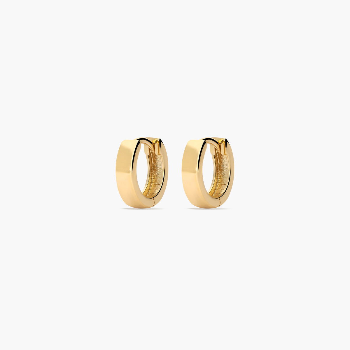 Pendientes de aro macizo de oro 18K 10 mm