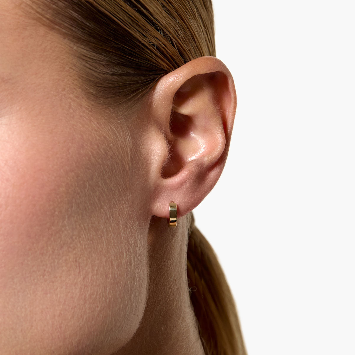 Pendientes de aro macizo de oro 18K 10 mm