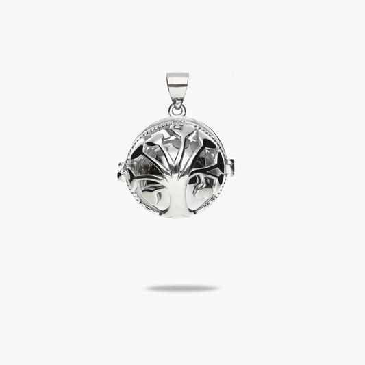 Colgante llamador de ángel árbol de la vida de plata 1ª ley 18 mm