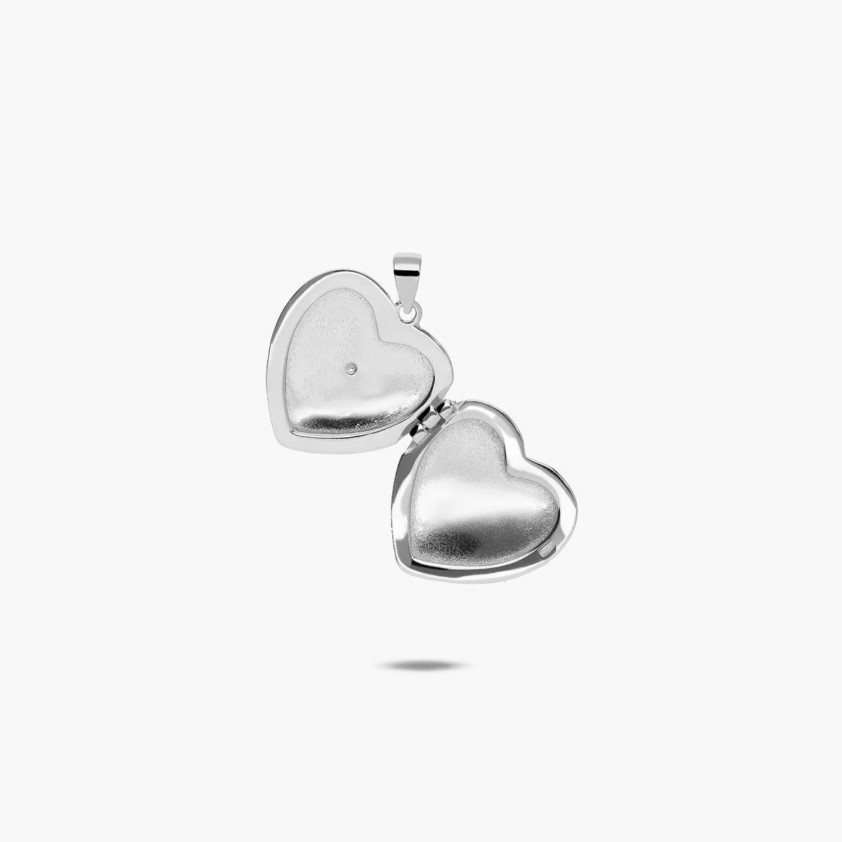 Colgante dije corazón de plata 1ª ley circonita 20 mm