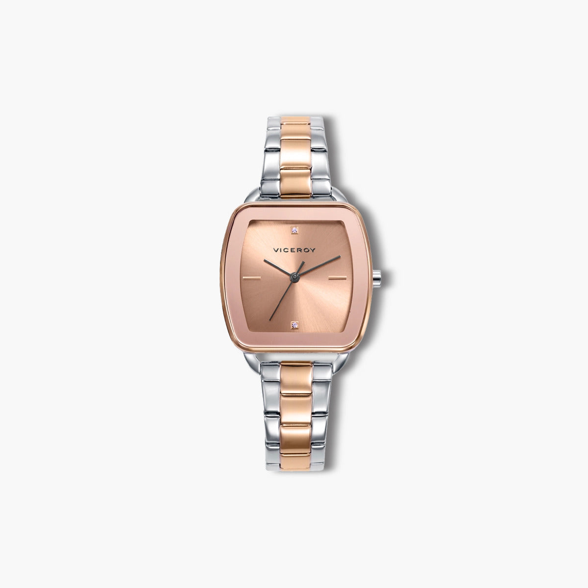 Reloj Viceroy Kiss 42454-77 acero bicolor rosa esfera rosa