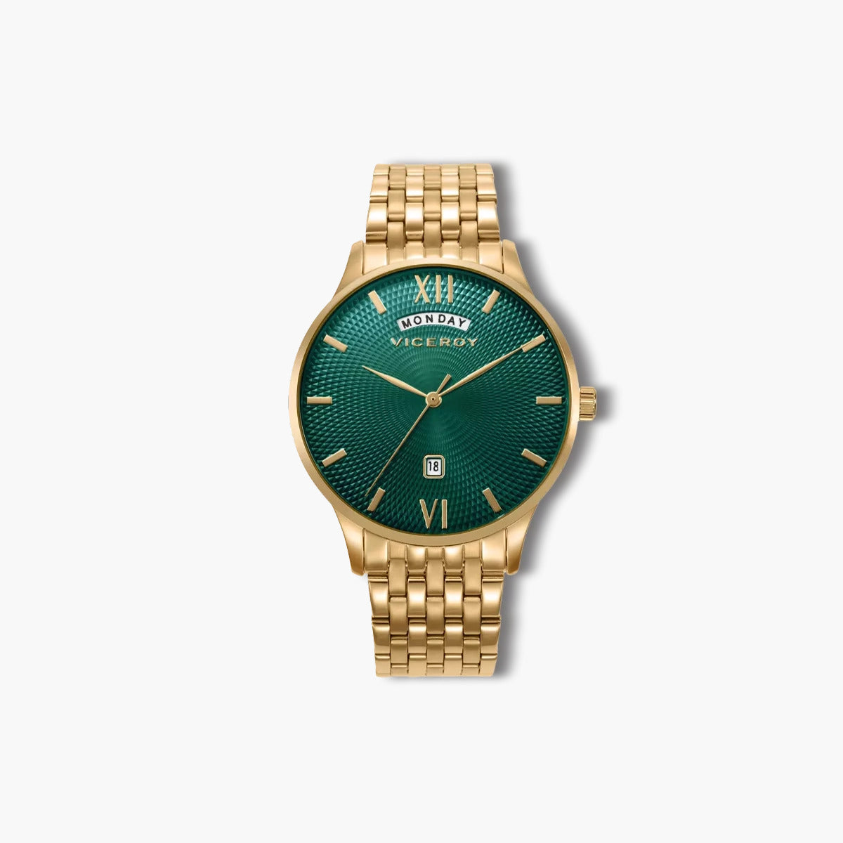 Reloj Viceroy Dress 42455-63 acero dorado esfera verde