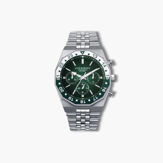 Reloj Viceroy Heat 42459-67 cronógrafo acero esfera verde