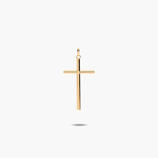Cruz clásica de oro 18K 25 mm
