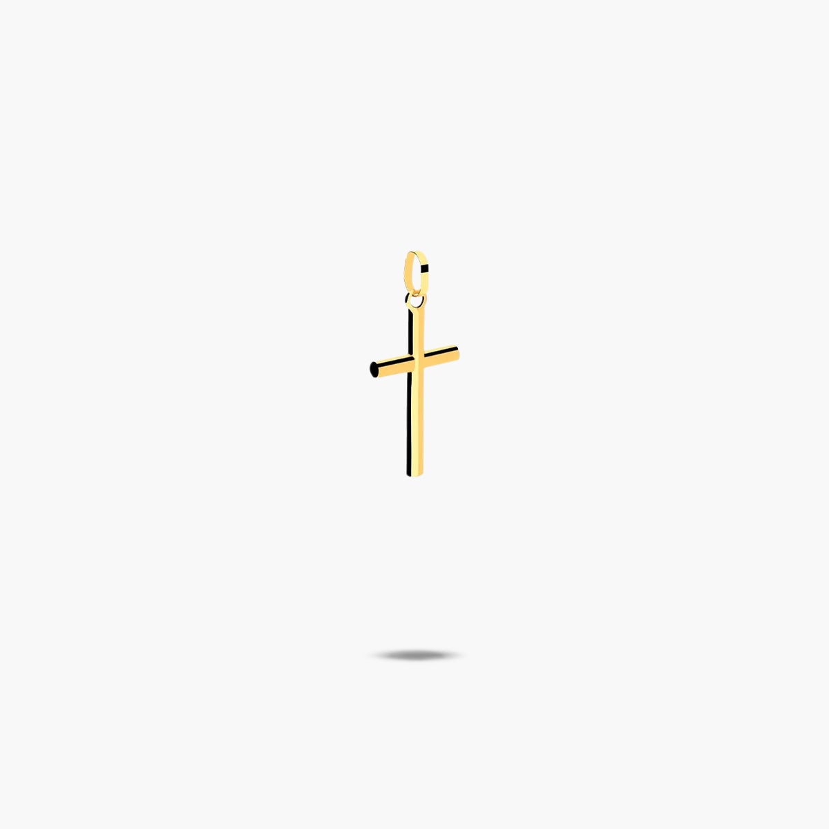Cruz clásica de oro 18K 12mm