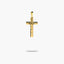 Cruz oro 18 quilates cristo palo plano 25mm