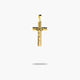 Cruz oro 18 quilates cristo palo plano 25mm