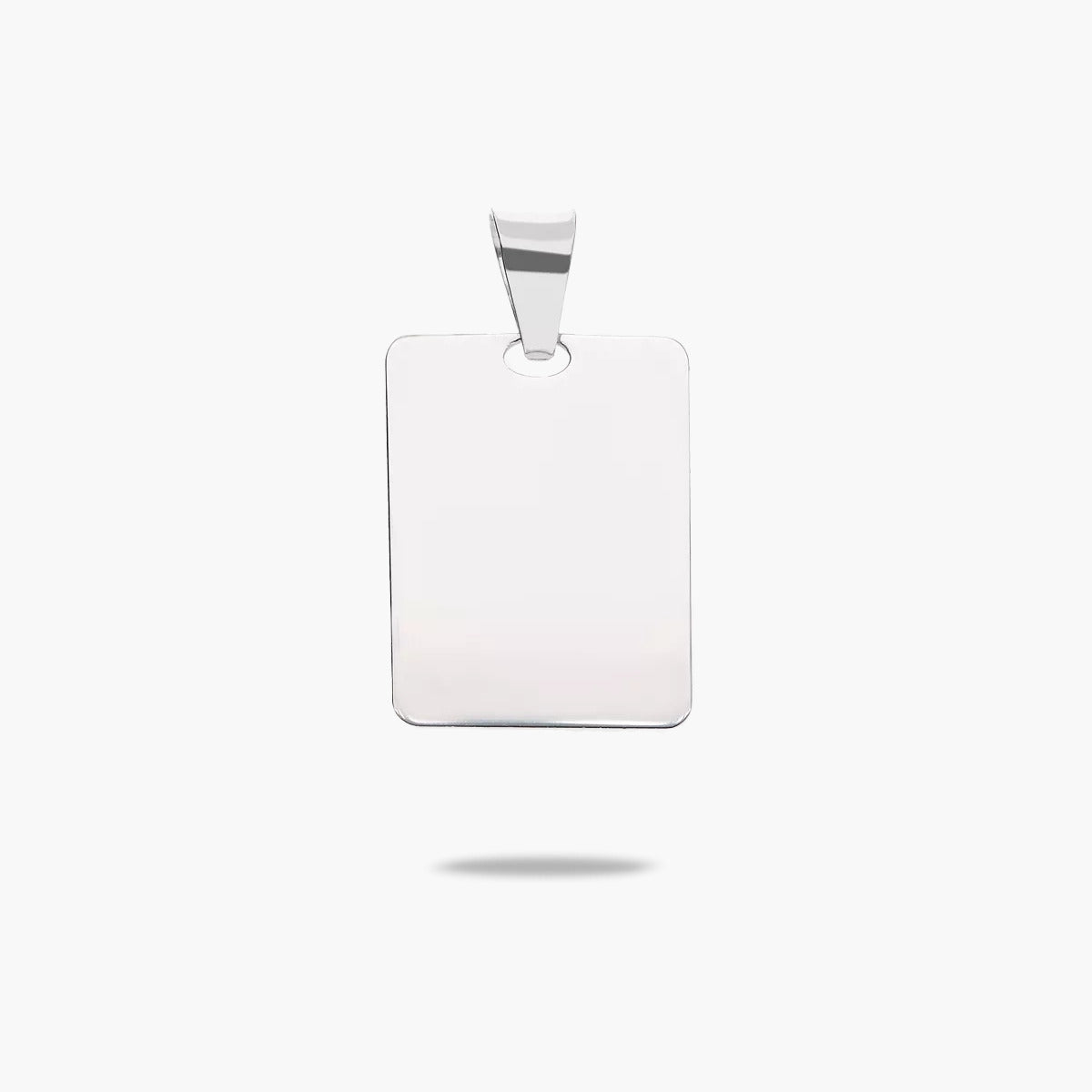 Colgante placa plata 1ª ley 24 mm