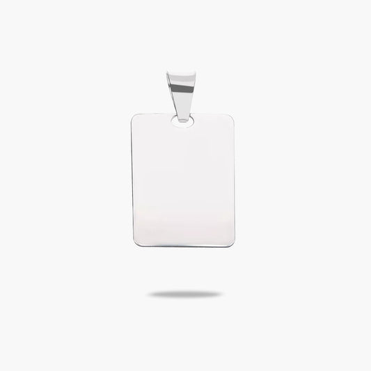 Colgante placa plata 1ª ley 24 mm
