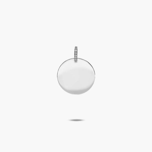 Colgante placa plata 1ª ley 15 mm