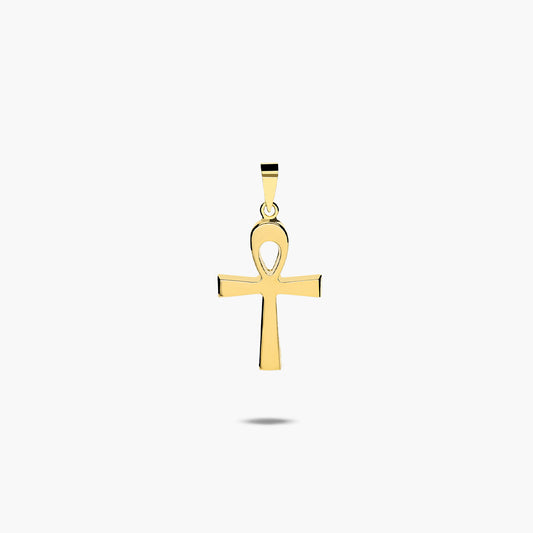 Cruz de la vida 22mm oro 18 quilates