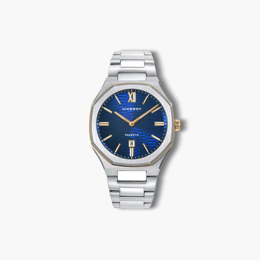 Reloj Viceroy Cápsula 45009-33 acero esfera azul y dorada