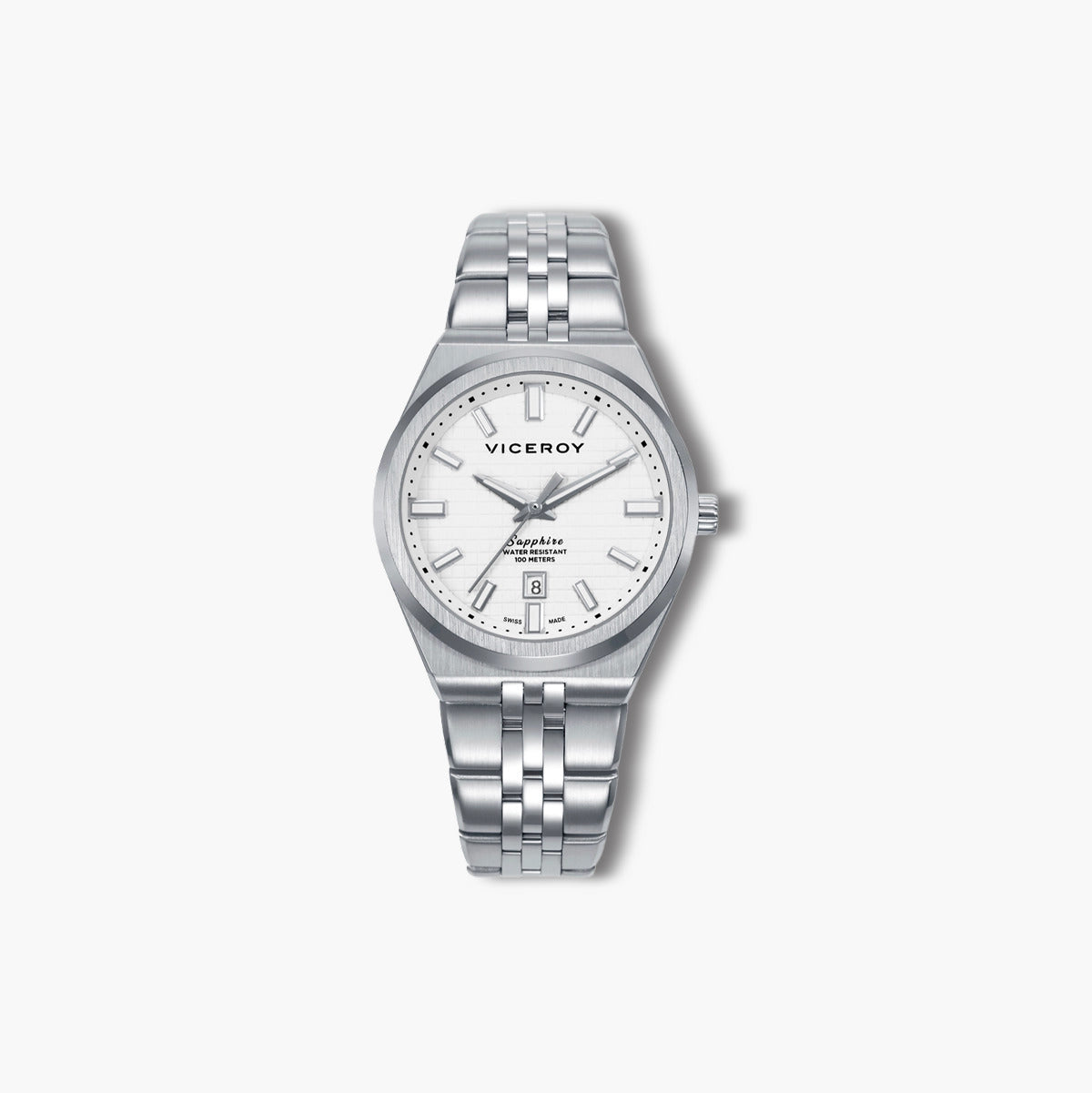 Reloj Viceroy Swiss Made 45114-07 acero esfera blanca