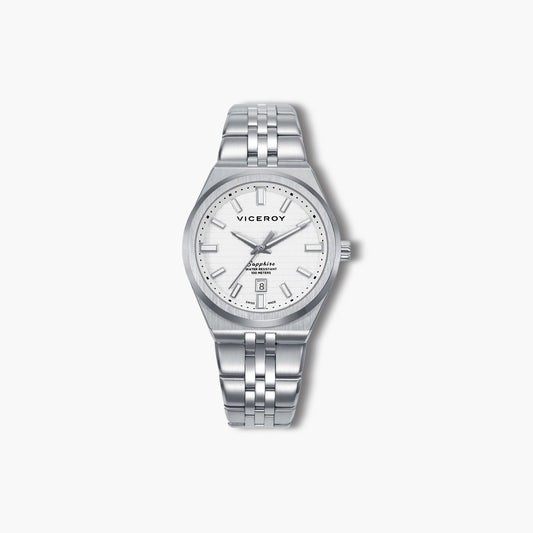 Reloj Viceroy Swiss Made 45114-07 acero esfera blanca