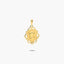 Medalla Virgen niña con velo de oro 18K 21 mm