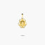 Medalla Virgen niña con velo de oro 18K 19 mm