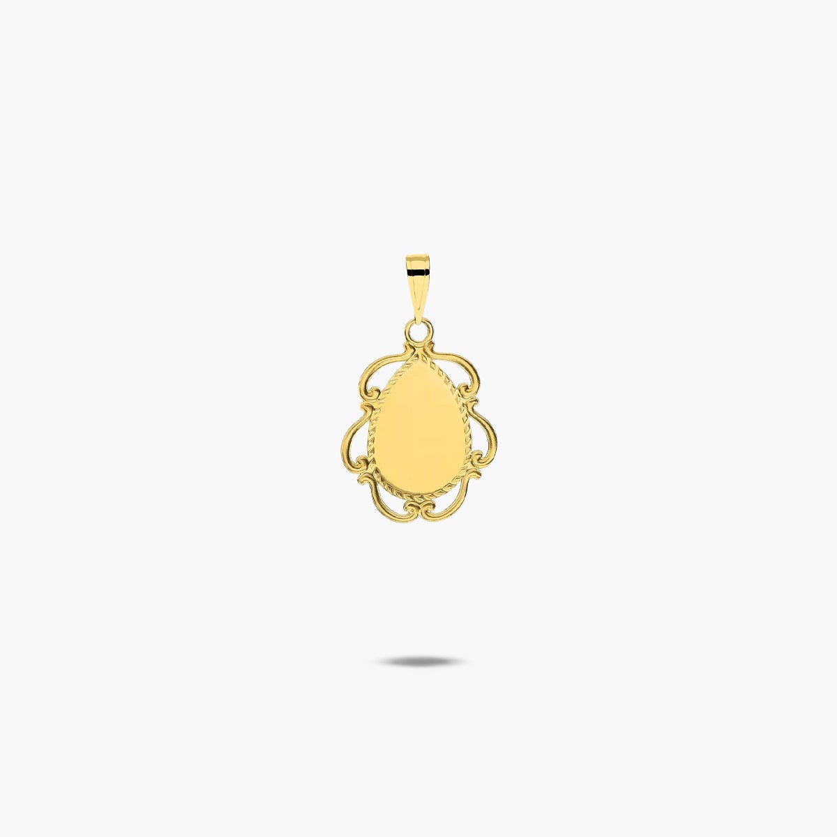 Medalla Virgen niña con velo de oro 18K 19 mm