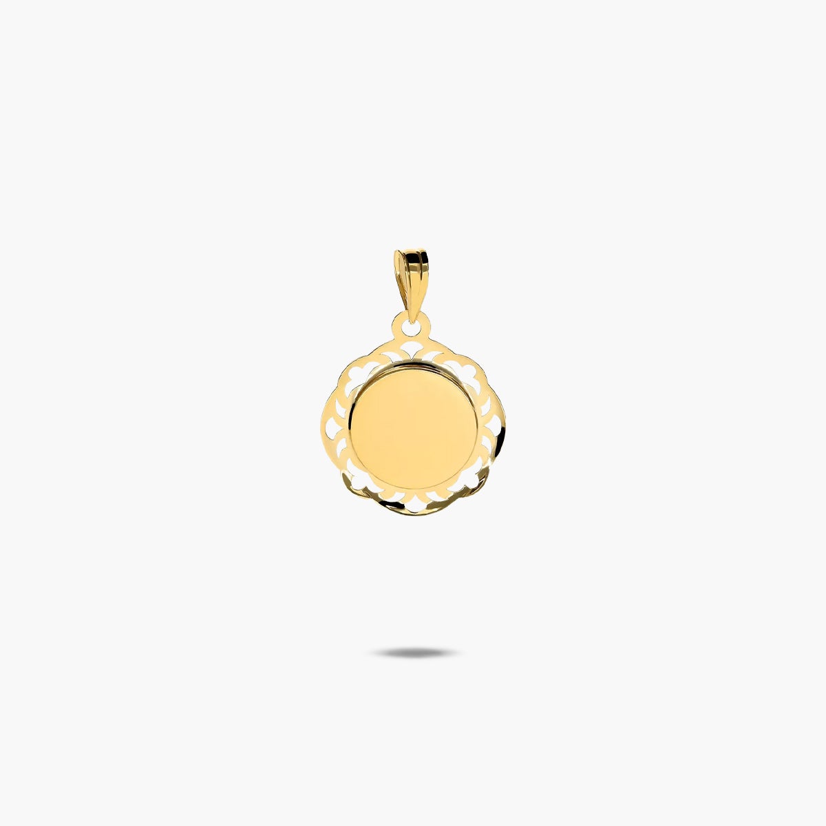 Medalla Virgen niña con velo de oro 18K 18mm