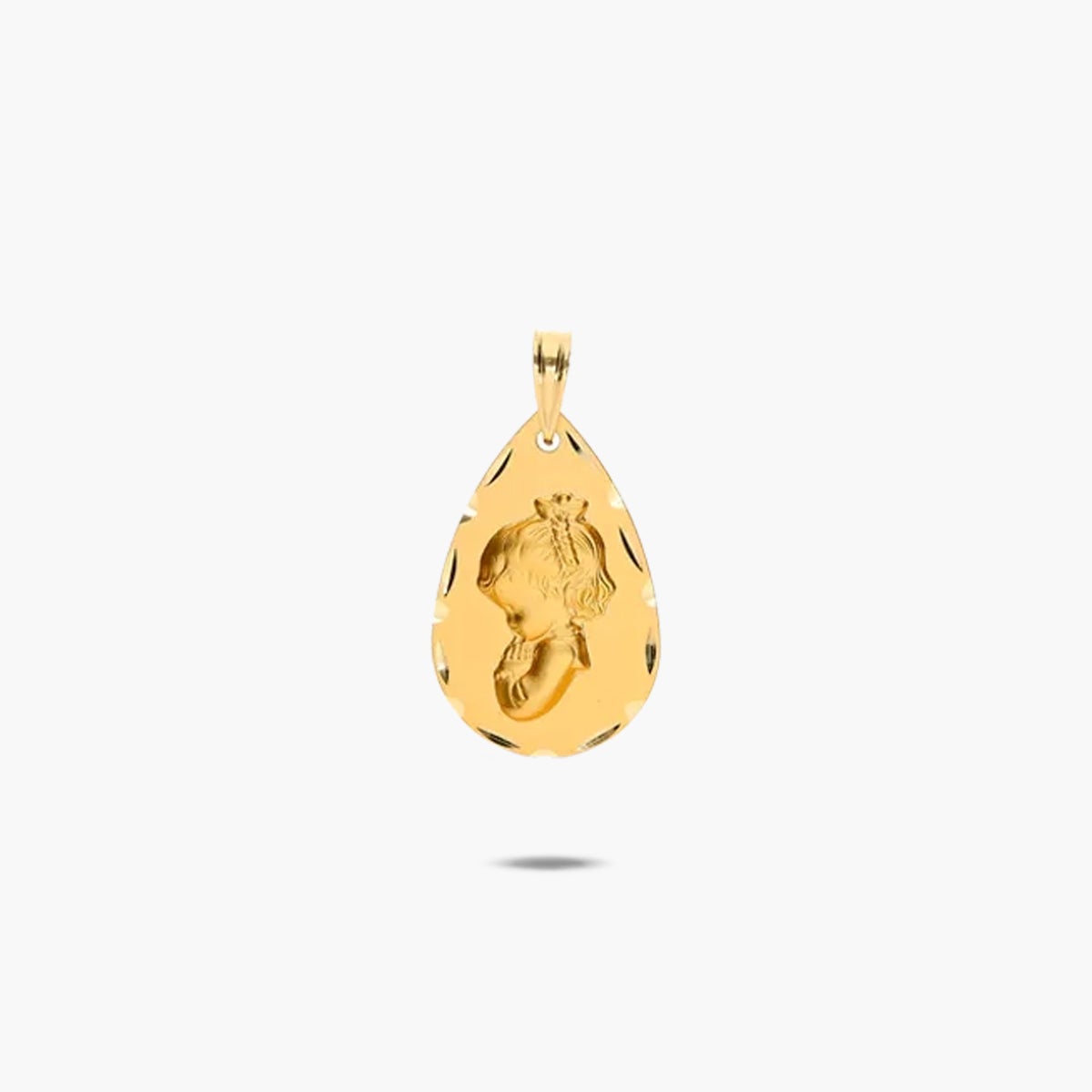 Medalla niña de oro 18K 20 mm