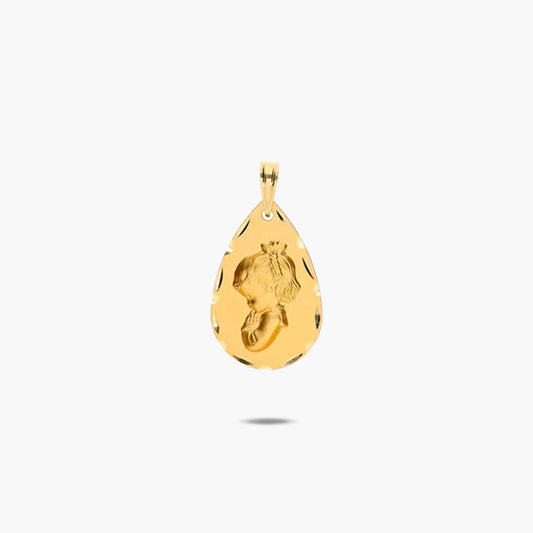 Medalla niña de oro 18K 20 mm