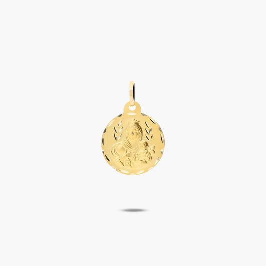 Medalla Virgen del Carmen de oro 18K 18 mm