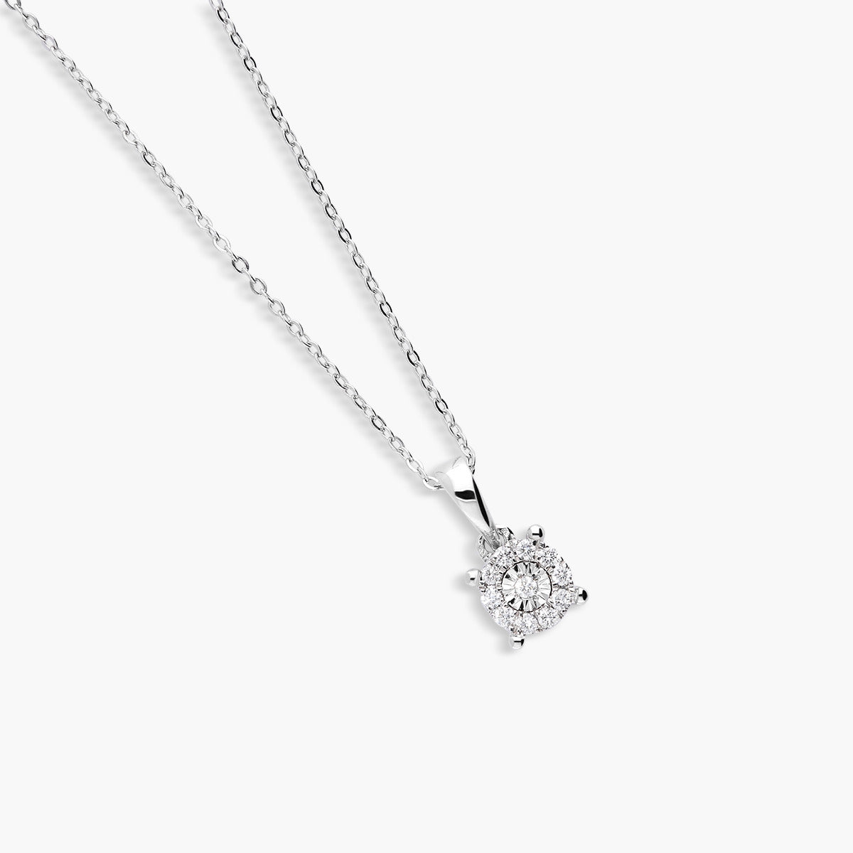 Collar diamante natural 0.05 ct. oro 18 quilates