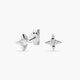 Pendientes de oro blanco 18K diamante natural 0.22 ct. 3 mm