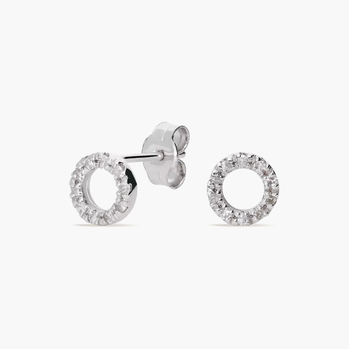 Pendiente diamante natural 0.12 ct. oro 18 quilates