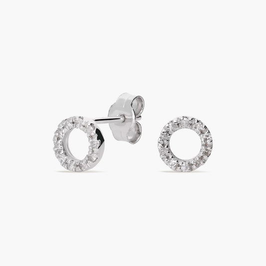 Pendiente diamante natural 0.12 ct. oro 18 quilates