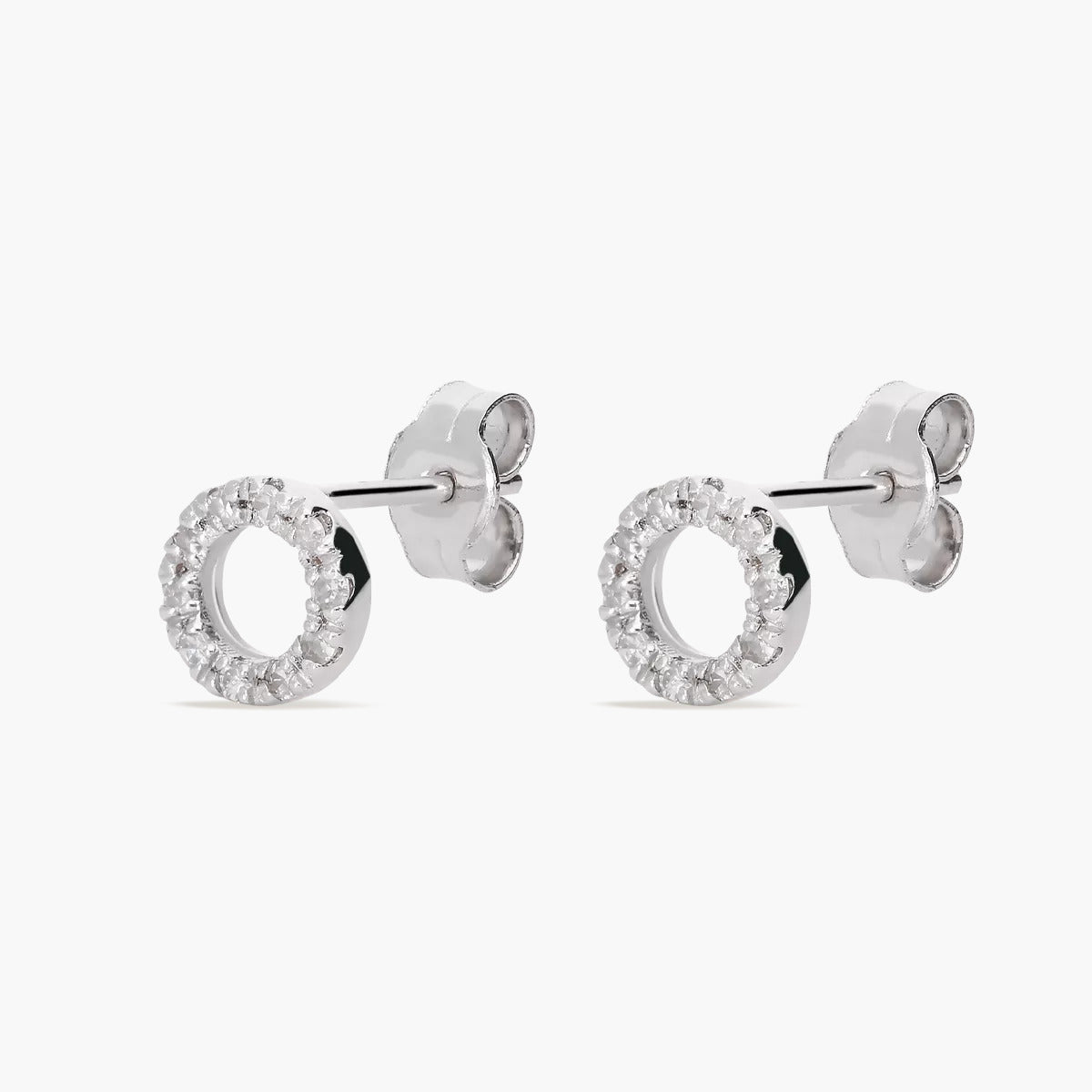 Pendiente diamante natural 0.12 ct. oro 18 quilates