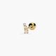 Piercing de oreja de oro 18K diamante natural 0.04 ct. 5 mm