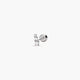 Piercing de oreja de oro blanco 18K diamante natural 0.04 ct. 5 mm