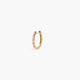 Piercing de oreja de oro 18K diamante natural 0.02 ct. zafiros rosa aro 12 mm