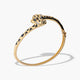 Pulsera rígida de oro 18K diamante natural 0.04 ct. 60x50 mm JAGUAR