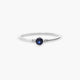 Anillo de oro blanco 18K diamante natural 0.016 ct.
