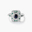 Anillo de oro blanco 18K diamante natural 0.152 ct. 