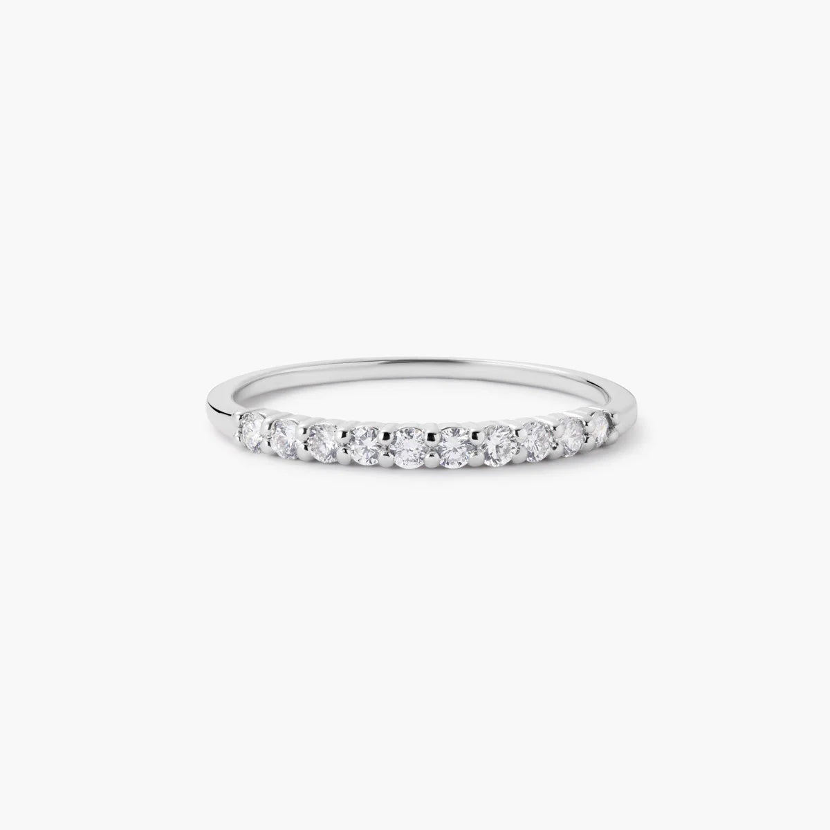 Anillo de oro blanco 18K diamante natural 0.25 ct. STARS