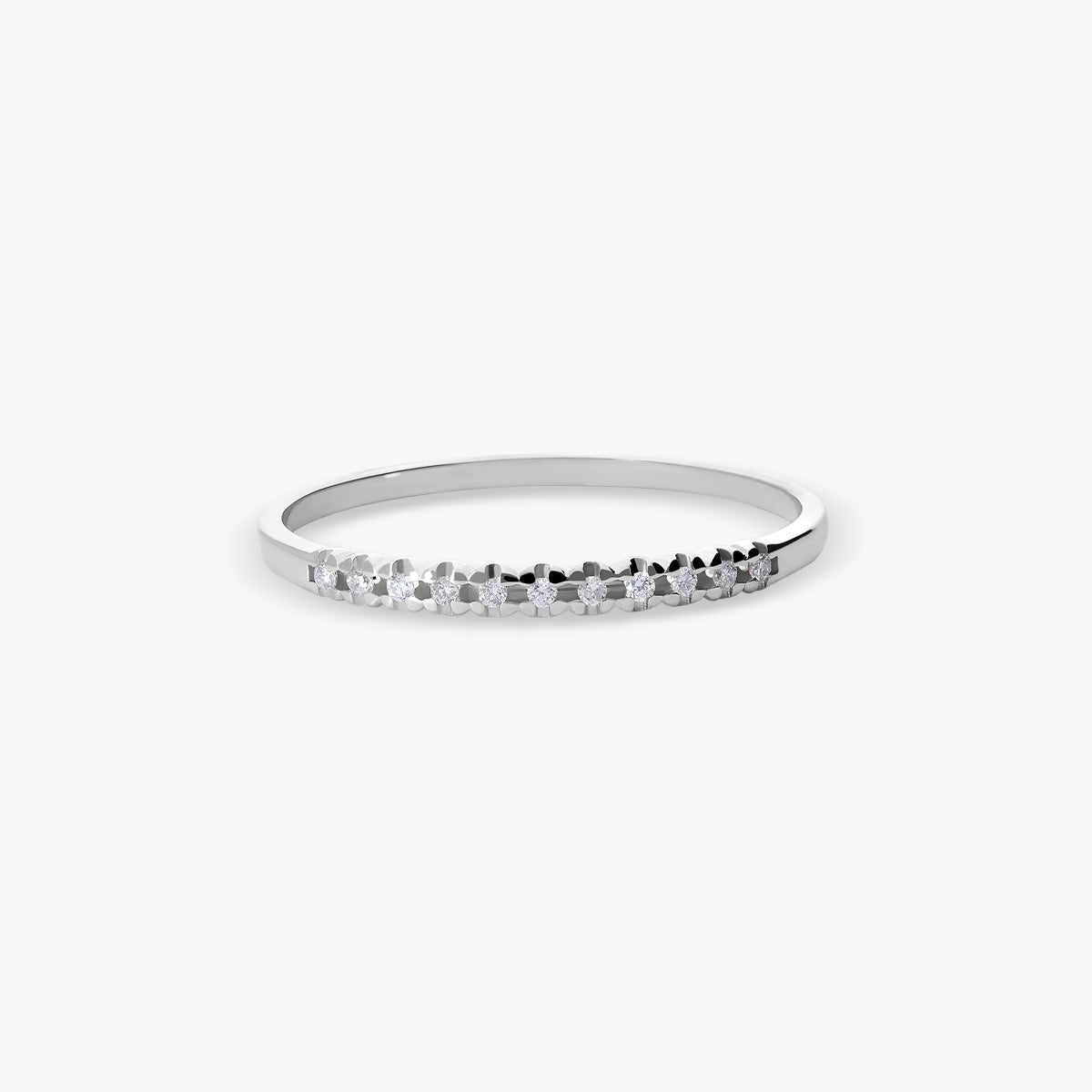 Anillo diamante natural 0.08 ct. oro 18 quilates