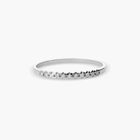 Anillo diamante natural 0.08 ct. oro 18 quilates